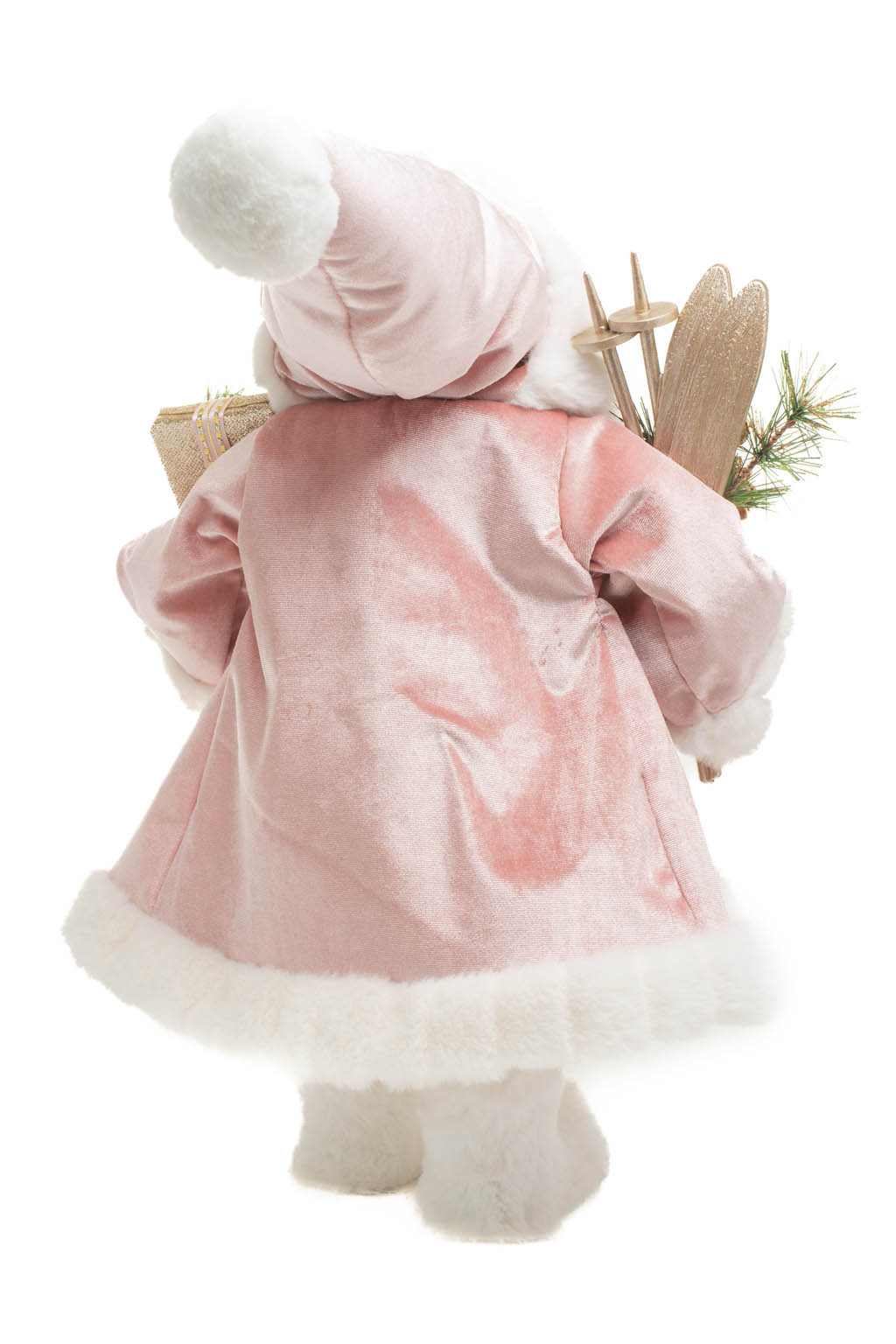 Pink and White Fabulous Sequin Santa with Gifts - Image 3